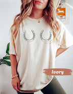 Comfort Colors Horseshoe Bachelorette Shirt, Cowgirl Bride, Last Rodeo, Custom Western Bridal Party Tee, Texas Bach T-Shirt