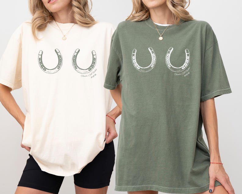 Comfort Colors Horseshoe Bachelorette Shirt, Cowgirl Bride, Last Rodeo, Custom Western Bridal Party Tee, Texas Bach T-Shirt