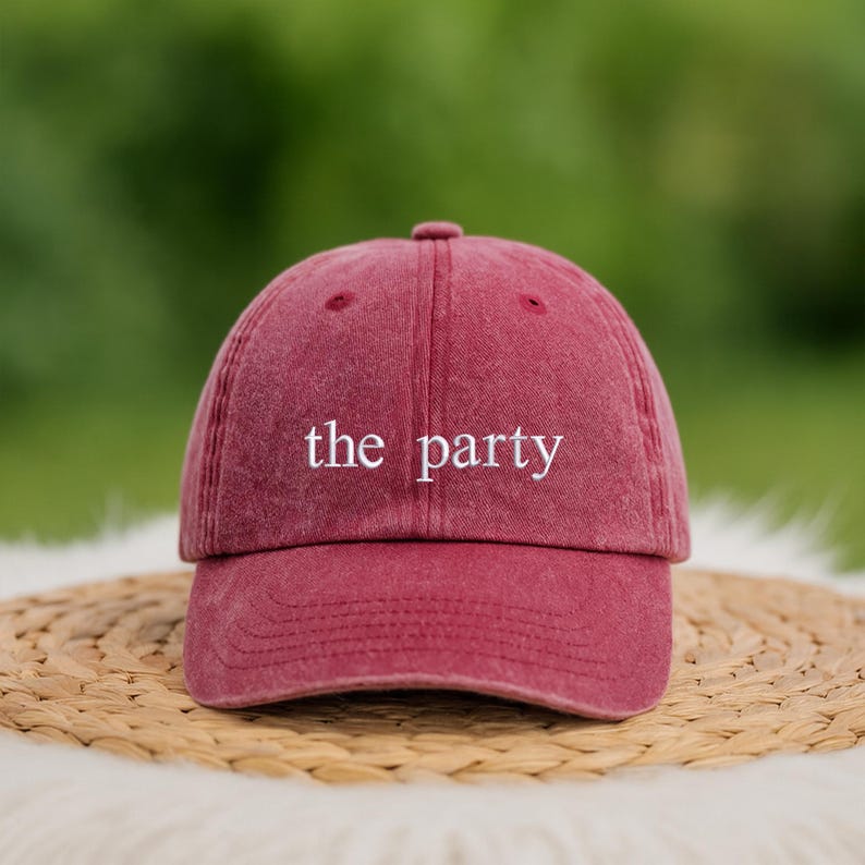 Embroidered The Bride and The Party Caps, Custom Bachelorette Party Hat, Team Bride Vintage Baseball Hat, Bridal Shower Gift, Bach Party Cap