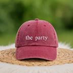 Embroidered The Bride and The Party Caps, Custom Bachelorette Party Hat, Team Bride Vintage Baseball Hat, Bridal Shower Gift, Bach Party Cap