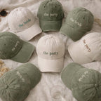 Embroidered The Bride and The Party Caps, Custom Bachelorette Party Hat, Team Bride Vintage Baseball Hat, Bridal Shower Gift, Bach Party Cap