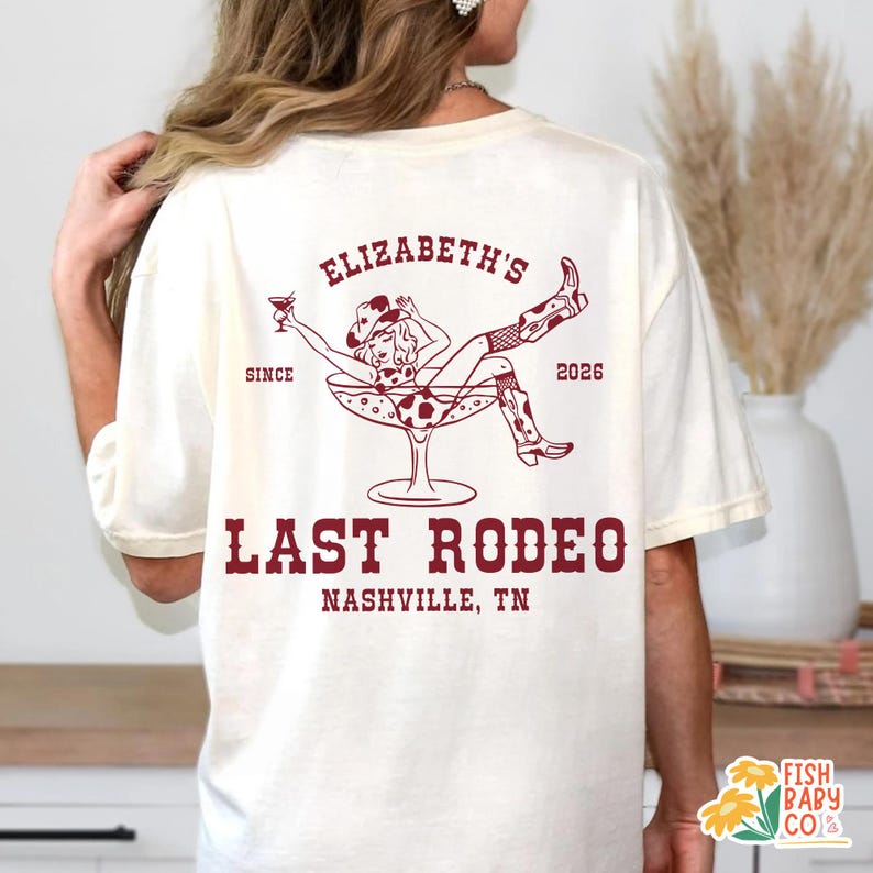 Custom Last Rodeo Bachelorette Party Shirt, Western Cowgirl Bridal Shower