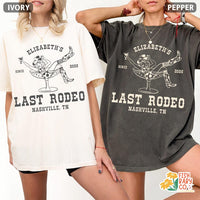 Custom Last Rodeo Bachelorette Party Shirt, Western Cowgirl Bridal Shower