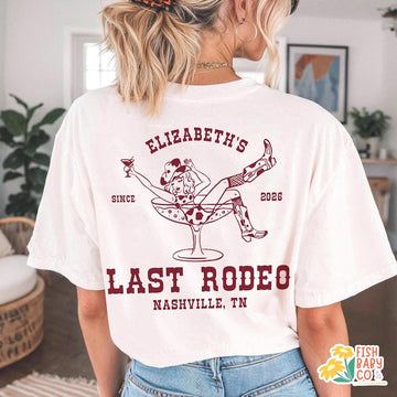 Custom Last Rodeo Bachelorette Party Shirt, Western Cowgirl Bridal Shower