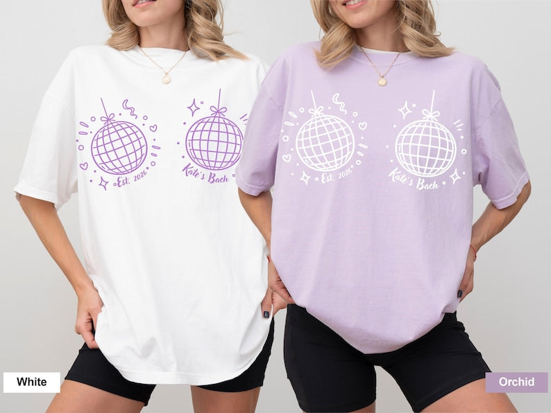 Disco Ball Bachelorette Shirt, Retro 70s Bach Party Tee, Custom Bride Squad Shirt, Girls Trip Outfit, Disco Theme Bridal Tee