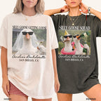 Silly Goose Getting Loose Bachelorette Shirts, Funny Silly Goose Bride Tee, Custom Location Bach Party, Vintage Goose Comfort Colors Gift