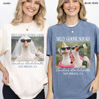Silly Goose Getting Loose Bachelorette Shirts, Funny Silly Goose Bride Tee, Custom Location Bach Party, Vintage Goose Comfort Colors Gift