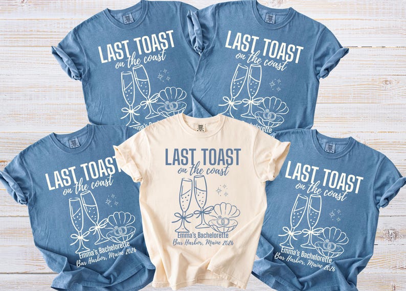 Last Toast on the Coast Bachelorette Party Shirt