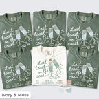 Last Toast on the Coast Shirt, Custom Beach Bachelorette Shirts, Personalized Bachelorette Shirts, Custom Location, Custom Bach Party Shirts