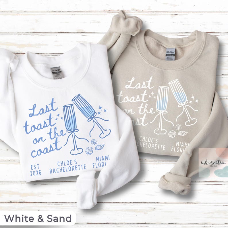 Last Toast on the Coast Shirt, Custom Beach Bachelorette Shirts, Personalized Bachelorette Shirts, Custom Location, Custom Bach Party Shirts