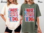 Custom Red White and I Do Shirt Personalized 4th of July Bachelorette Group Tee Matching Patriotic Party Comfort Colors All American Bride