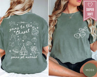 Comfort Colors® Going to the Chapel Personalized Bridal Shirt, Wedding Day of Bride Tee, Gift for Newly Engaged Custom Coquette Future Mrs.