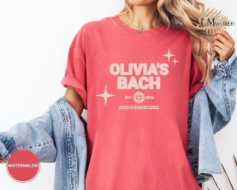 Comfort Colors® Personalized Disco Bachelorette Party Shirt, Custom Disco Shirts, Luxury Bachelorette Merch, Disco Bach Bride To Be Gifts