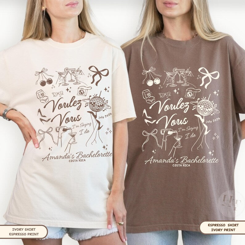 Gimme Bachelorette Party Shirts Custom Funny Disco Theme Bride Shirt Voulez Vous Before I to Girls Trip Shirt Dancing Queens Last Disco Bach