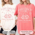 Last Disco Comfort Colors® Shirts, Custom Disco Bachelorette Party Tees, Luxury Bachelorette, Western Bach Cocktail Club Bridal Shower Gift