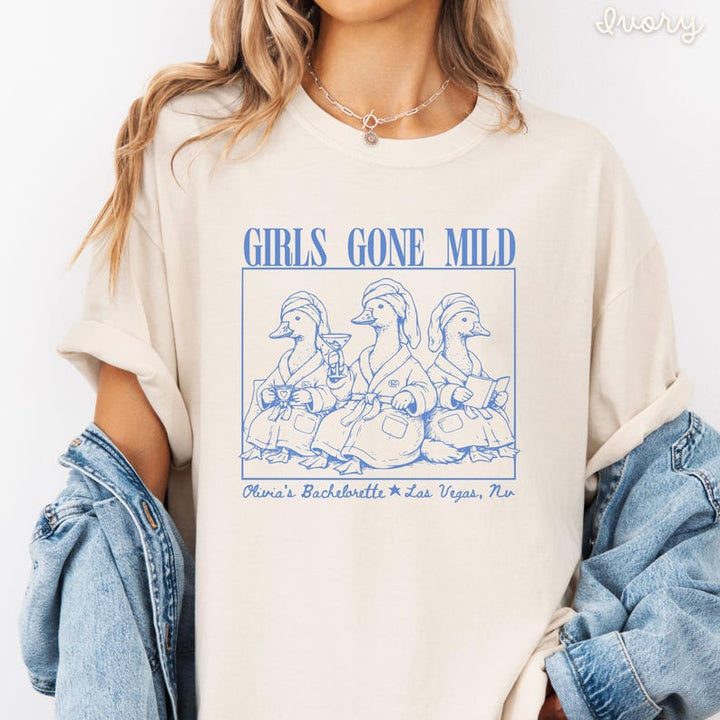 Custom Bachelorette Party Shirt, Girls Gone Mild Shirt, Goose Bachelorette Shirt, Bridesmaid Matching Shirts