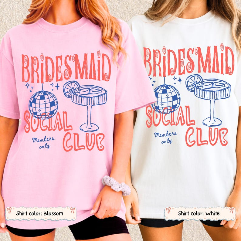 Custom Disco Cocktail Bachelorette Shirt Personalized Bridesmaid Proposal Bridal Party Bach Girls Trip Weekend Engaged Wedding Retro