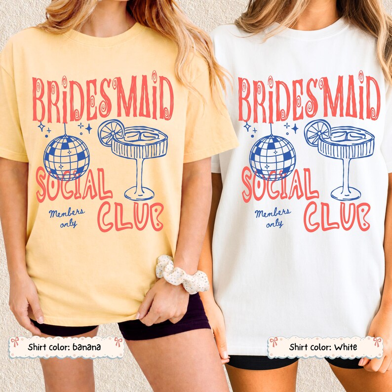 Custom Disco Cocktail Bachelorette Shirt Personalized Bridesmaid Proposal Bridal Party Bach Girls Trip Weekend Engaged Wedding Retro
