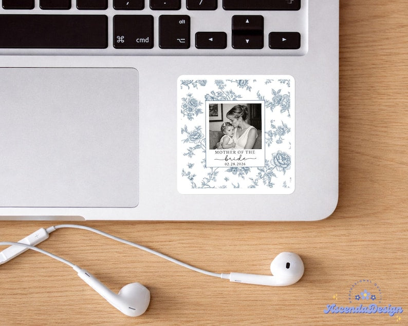 Personalized Mother Of The Bride Jewelry Dish, Custom Toile De Jouy Photo Jewelry Plate, Sentimental Wedding Gift For Mom, Mom Gift