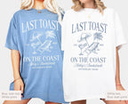 Beach Bachelorette Party Shirt, Last Toast on the Coast, Custom Bachelorette Shirts, Personalized Girls Trip Shirt, Bridal Party Gifts