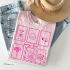 Custom Beach Bachelorette Comfort Colors Shirt, Coastal Bride Trip Tee, Bikini Shell Cocktail Party Shirt, Personalized group T-shirt, Gift