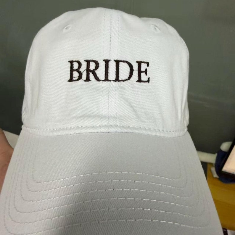 Personalized Bride Squad Hat, Custom Bachelorette Party Baseball Cap, Bridal Shower Gift for Bridesmaids