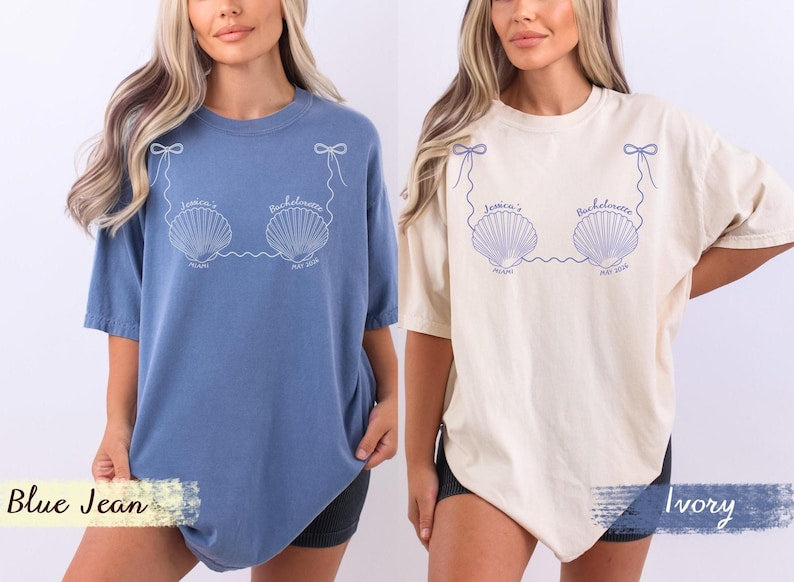 Bachelorette Shirts Seashell shirt Bach Club Shirt Bride Club Last Splash Beach Bikini Tshirt Bridesmaid Gift Matching Party