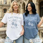 Last Disco Comfort Colors® Shirts, Custom Disco Bachelorette Party Tees, Luxury Bachelorette, Western Bach Cocktail Club Bridal Shower Gift