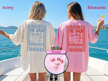 Personalized The Bach Club Bachelorette Comfort Colors Shirt, Bridal Party Gifts, Bridal Shower Favors,Bridesmaid Gift,Cocktail Bachelorette