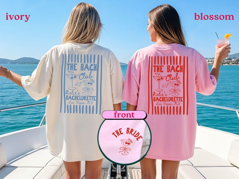 Personalized The Bach Club Bachelorette Comfort Colors Shirt, Bridal Party Gifts, Bridal Shower Favors,Bridesmaid Gift,Cocktail Bachelorette