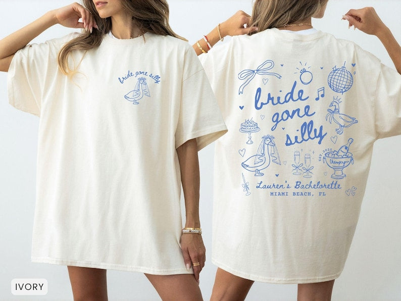 Girls Gone Silly Bachelorette Party Shirt Funny Goose Bride Tshirt Comfort Colors Bridal Party Gifts Custom Bachelorette Bridesmaid Proposal