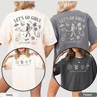 Comfort Colors Custom Coastal Bachelorette Shirt, Let's Go Girls, Western Bride and Bridesmaid Tee, Beach Cowgirl Bach, Bridal Party Gift
