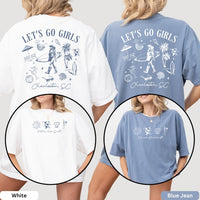 Comfort Colors Custom Coastal Bachelorette Shirt, Let's Go Girls, Western Bride and Bridesmaid Tee, Beach Cowgirl Bach, Bridal Party Gift