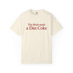 The Bride Needs a Diet Coke tshirt, Funny Bride Shirt, Bachelorette Party Tee, Wedding Morning Outfit, Bach Trip Shirt, Bridal Gift