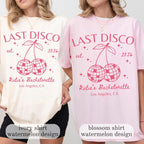 Last Disco Comfort Colors® Shirts, Custom Disco Bachelorette Party Tees, Luxury Bachelorette, Western Bach Cocktail Club Bridal Shower Gift