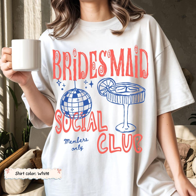 Custom Disco Cocktail Bachelorette Shirt Personalized Bridesmaid Proposal Bridal Party Bach Girls Trip Weekend Engaged Wedding Retro