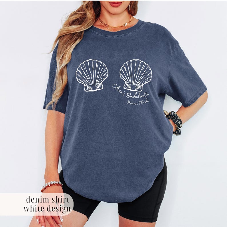 Mermaid Bachelorette Shirt, Beach Bach Party Tee, Seashell Bride Shirt, Coastal Bridesmaid Gift