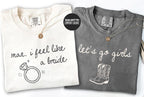 Western Nashville Bachelorette Comfort Colors® Shirts Last Rodeo Country Bachelorette Shirts Custom Let's Go Girls Bachelorette Party Shirts