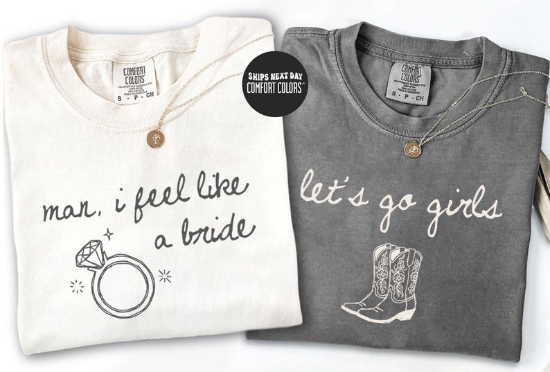 Western Nashville Bachelorette Comfort Colors® Shirts Last Rodeo Country Bachelorette Shirts Custom Let's Go Girls Bachelorette Party Shirts