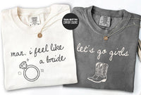 Western Nashville Bachelorette Comfort Colors® Shirts Last Rodeo Country Bachelorette Shirts Custom Let's Go Girls Bachelorette Party Shirts