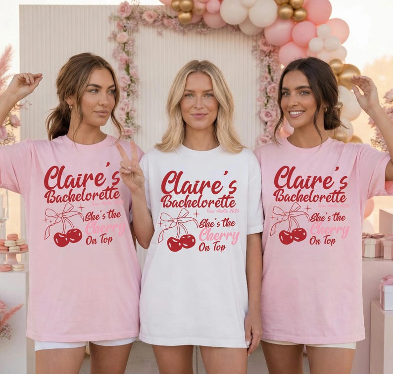 Comfort Colors® Personalized Bride to Be T-Shirt, Coquette Bow Bachelorette Party Tee