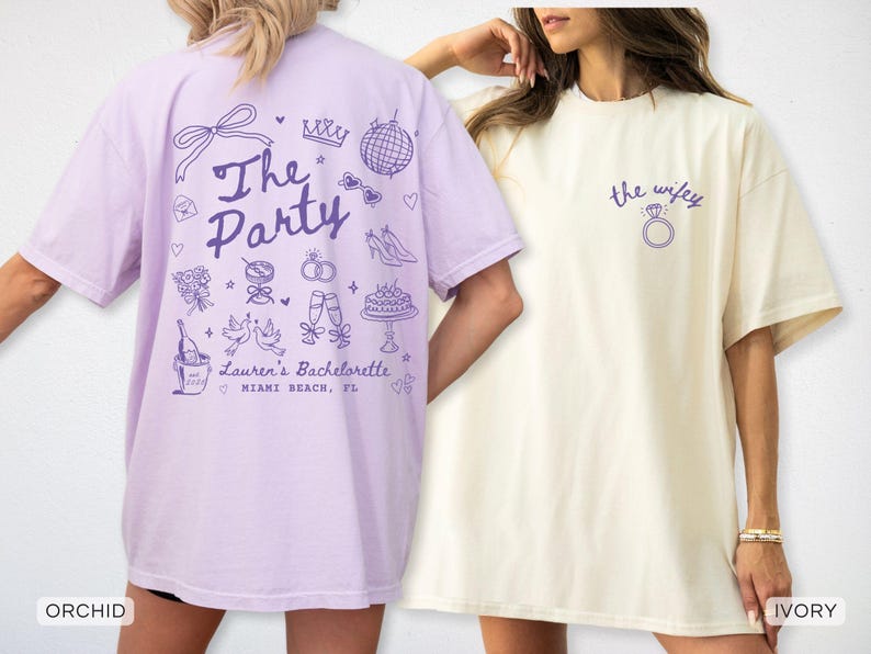 Comfort Colors® Wife of The Party Bachelorette Party Matching Shirts Bridesmaid Proposal Gift, Custom Getting Ready Bridal Party Tshirts