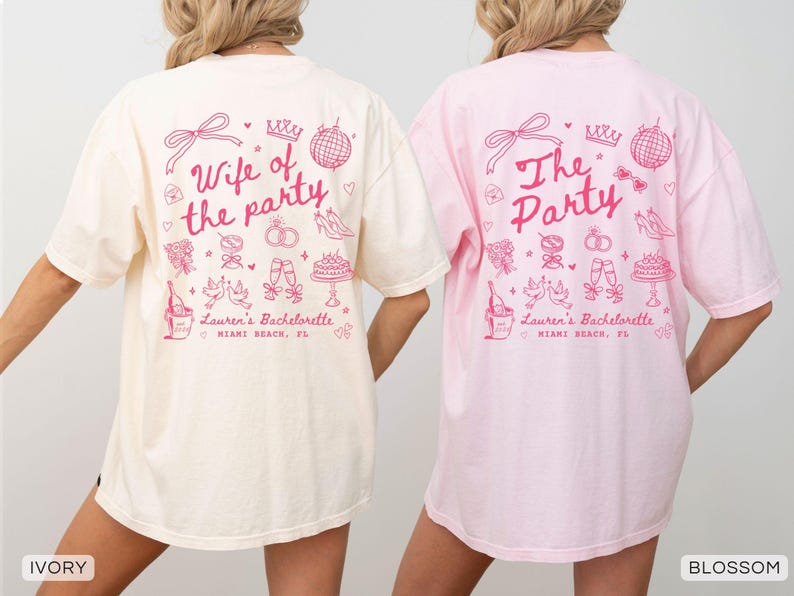 Comfort Colors® Wife of The Party Bachelorette Party Matching Shirts Bridesmaid Proposal Gift, Custom Getting Ready Bridal Party Tshirts