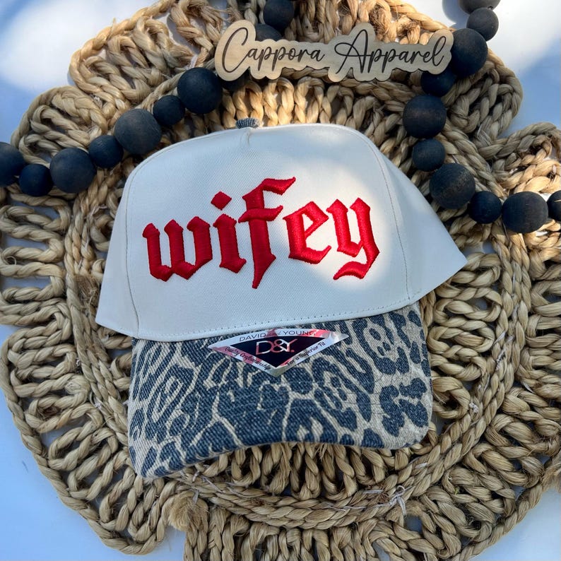 Wifey Puff Embroidered Hat for Women | 3D Puff Trucker Cap, Bride Gift, Newlywed Hat, Bachelorette Party Hat, Wife Aesthetic Baseball Cap