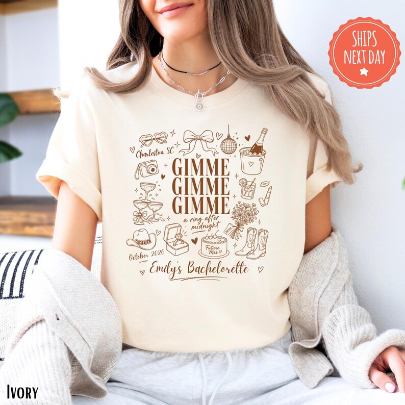 Disco Theme Bride Shirt, Retro Bachelorette Party Tees, Sparkle Music Theme Bridal Shower
