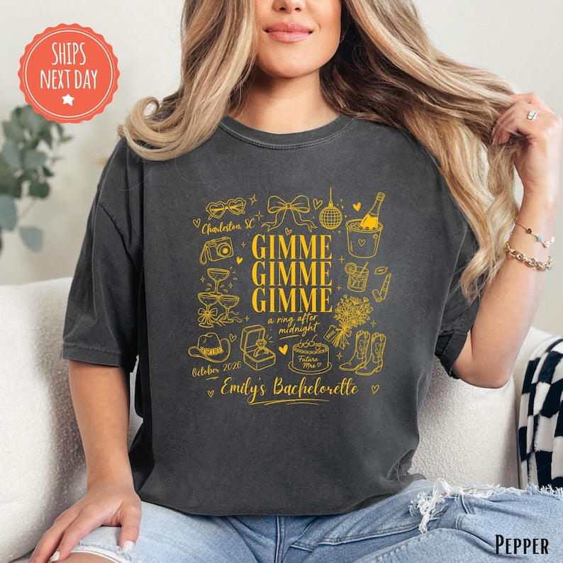 Disco Theme Bride Shirt, Retro Bachelorette Party Tees, Sparkle Music Theme Bridal Shower