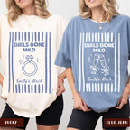 Girls Gone Mild Bachelorette Cat Shirt, Slumber Party Themed Bach Party Tshirt, Girls Trip Spa Chill Bach Tee, Pajama Sleepover Bach Tee