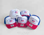 Patriotic Group Hats, USA Bachelorette Hats, 4th of July Party hats, Fourth of July Bach Hats, American Bride