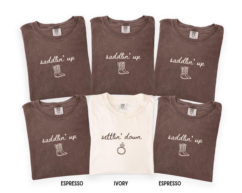 Saddlin' Up Bachelorette Comfort Colors Shirt, Custom Nashville Last Rodeo Bridal Party Tee