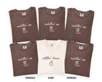 Saddlin' Up Bachelorette Comfort Colors Shirt, Custom Nashville Last Rodeo Bridal Party Tee